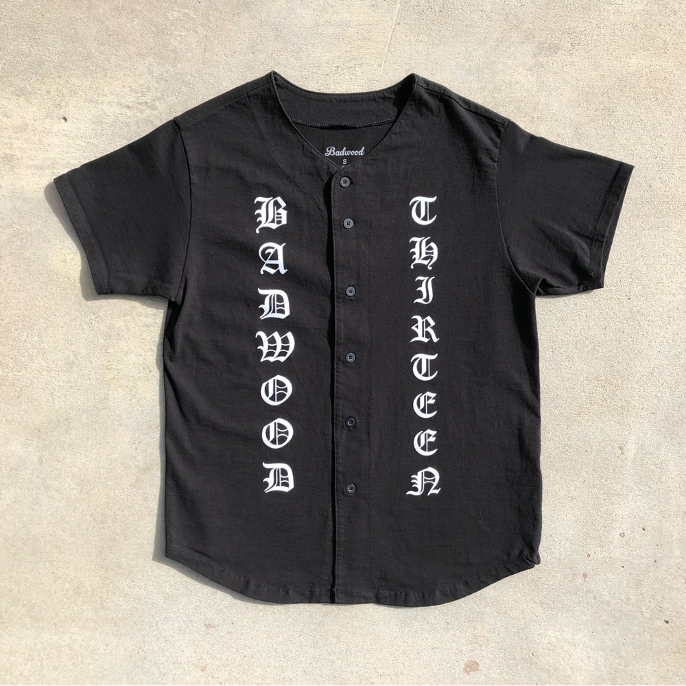 Original Badwood Thirteen Button Down Black Jersey - Size Small